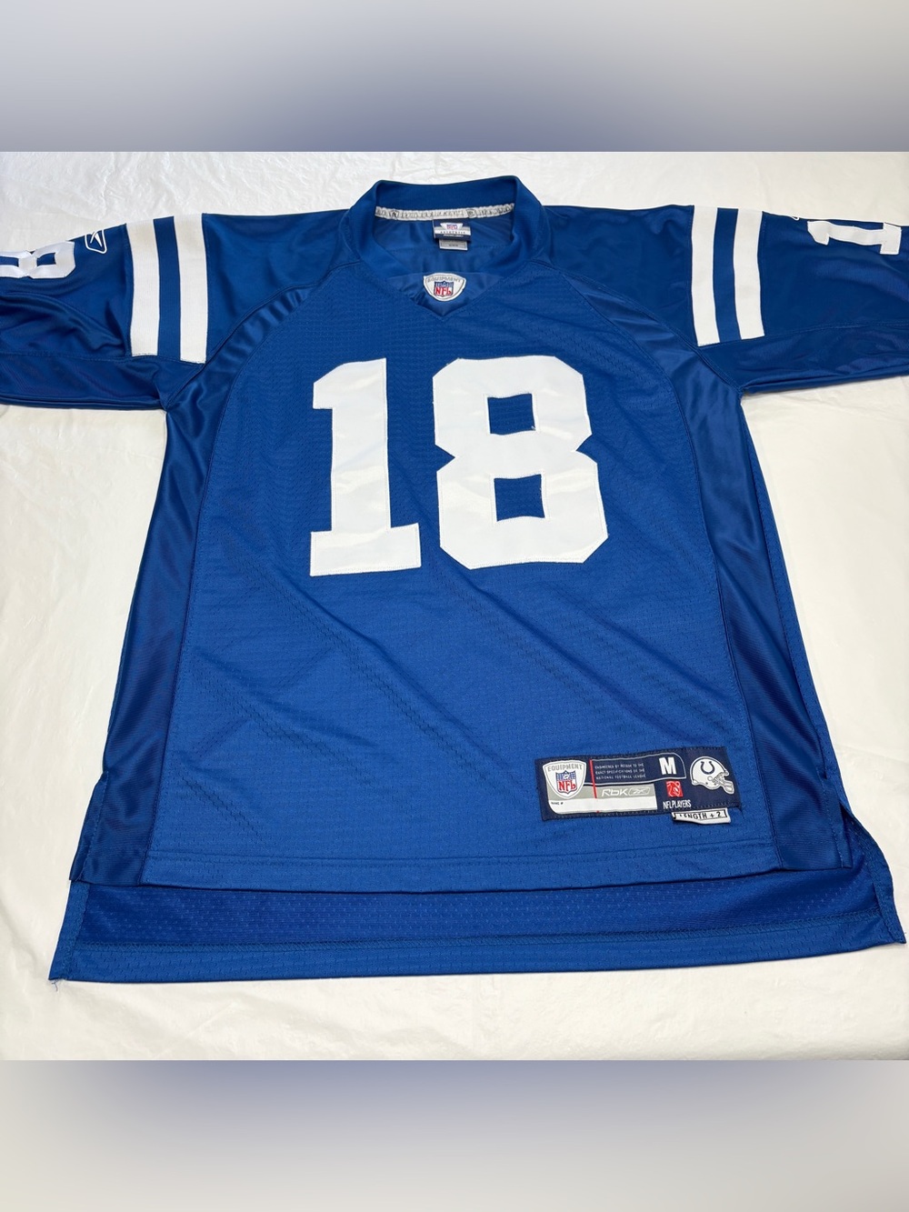 Reebok NFL Indianapolis Colts Peyton Manning #18 Jersey Men’s Medium Length +2